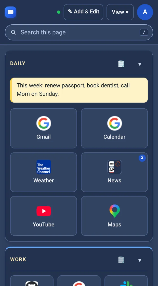 HomePageCloud on a phone